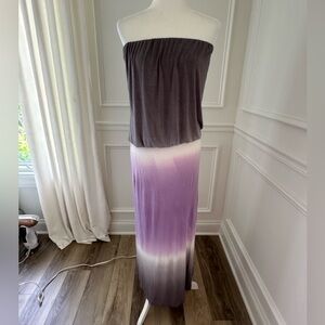 Young, Fabulous & Broke Tie Dye Strapless Maxi Dress
